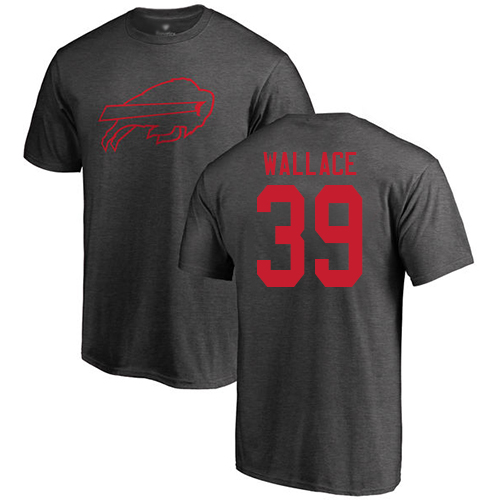 Men NFL Buffalo Bills #39 Levi Wallace Ash One Color T Shirt